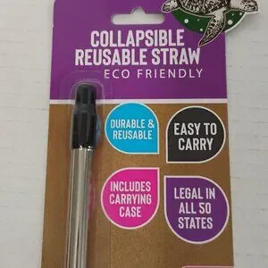 Other | Collapsible Reusable Stainless Steel Straw New In Package ...